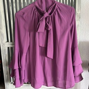 Beautiful Eva Mendes Purple Blouse! Size s!